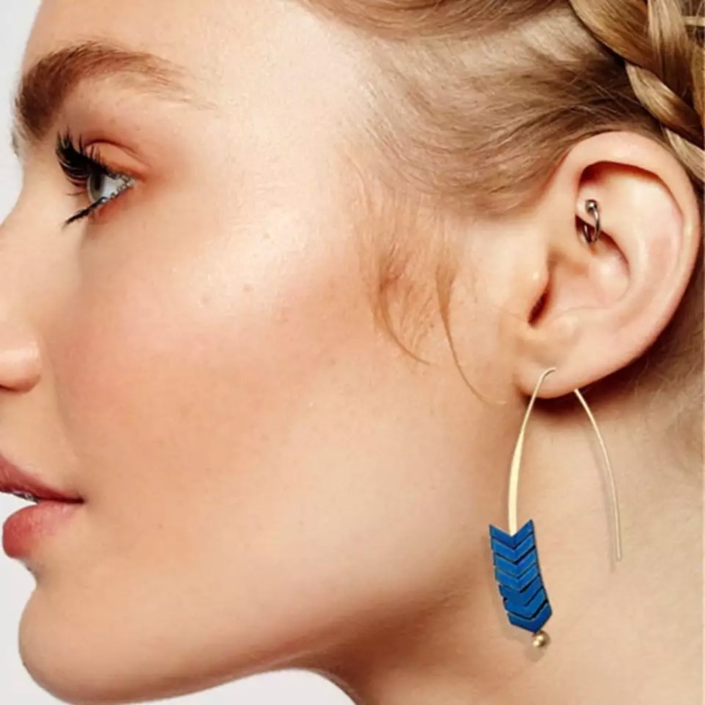 Geometric Arrow Dangle Earrings